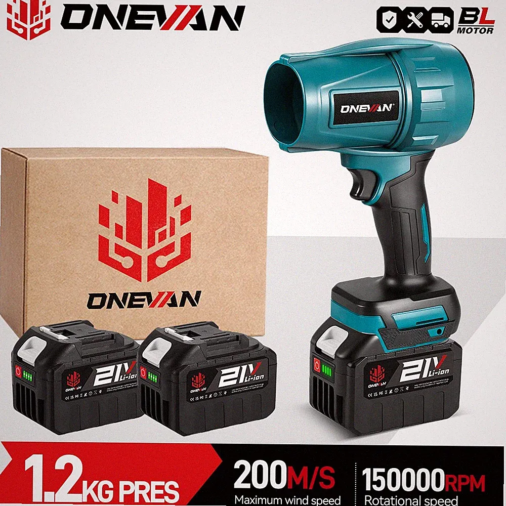 150000RPM Akku Blower Super Jet Fan Turbo Gebläse Laubbläser 0/2 Akku für Makita
