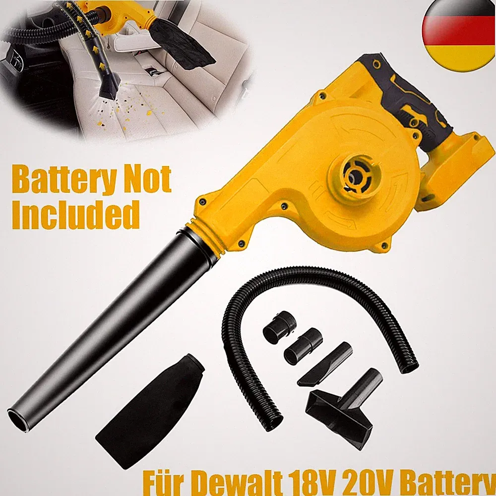 2 in 1 Schnurloses elektrisches Laubbläser & Staubsauger für Dewalt 18V 20V Akku