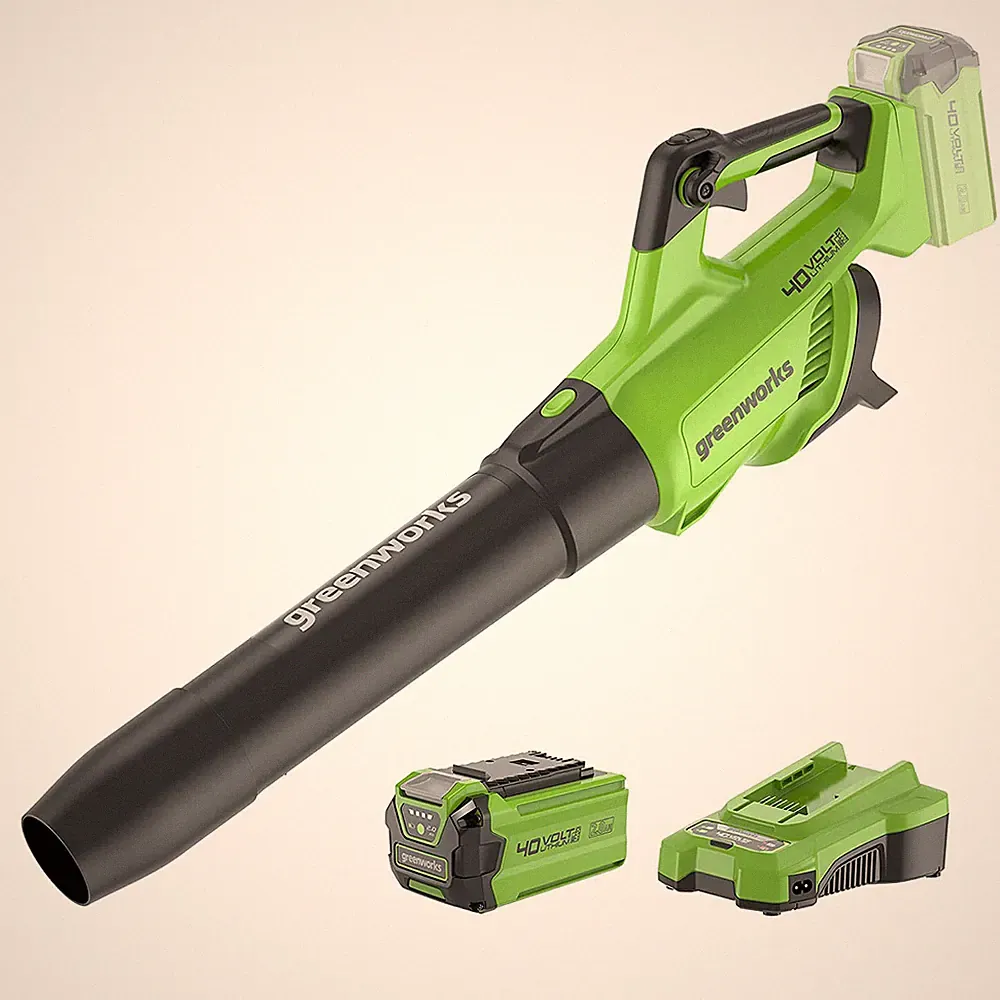 40V Akku Laubbläser Greenworks G40ABK2 mit 2Ah Batterie & Ladegerät