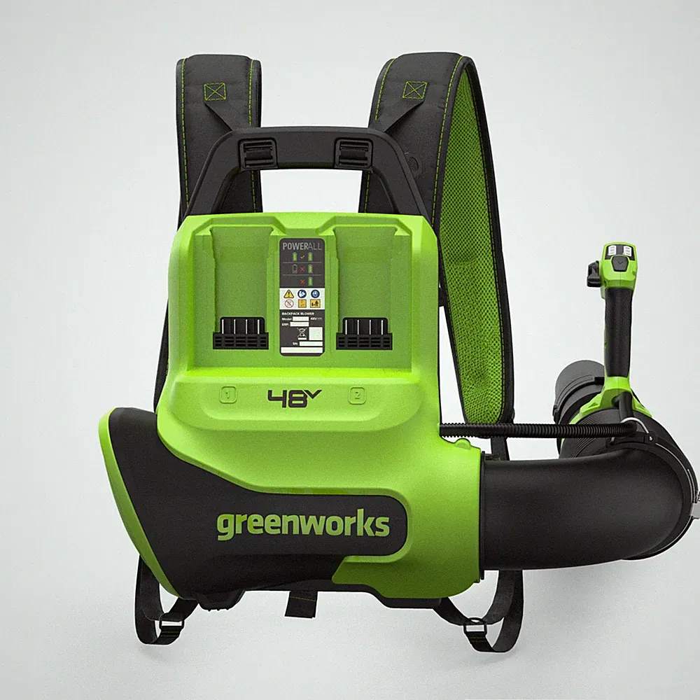 48V (24V x 2) Rucksack-Laubbläser 297 km/h Greenworks BL48L01-01 - Ohne Akku
