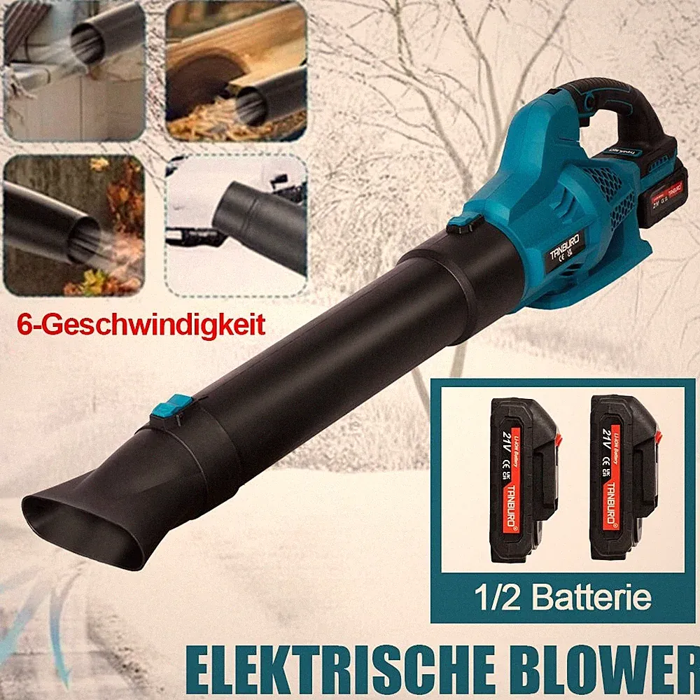 6 Gänge Für Makita Akku Laubbläser Mit 2x 5.0Ah Akkus & Ladegerät Laubgebläse DE