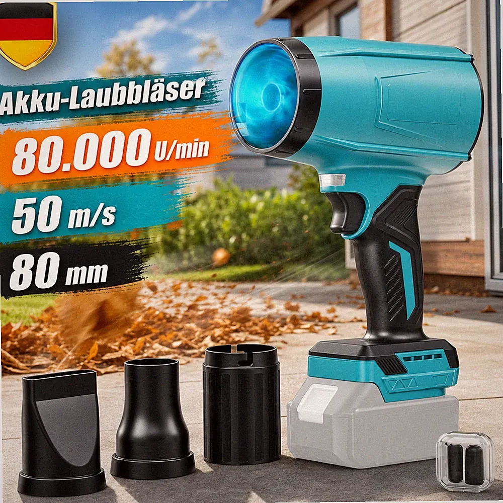 80000RPM Für Makita18V Ohne Akku Gebläse Staubgebläse Laubbläser Wiederaufladbar