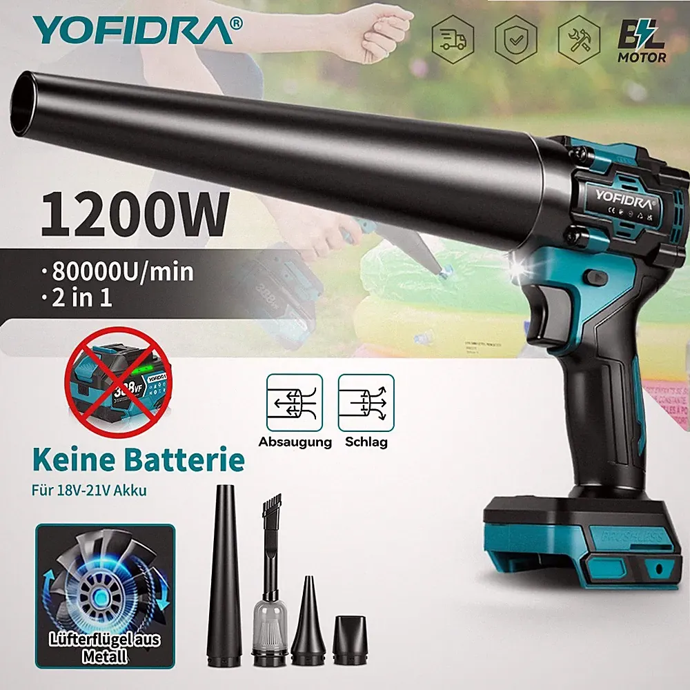Akku-Gebläse Laubsauger 2-in-1 Elektrische Laubbläser und Staubsauger Für Makita