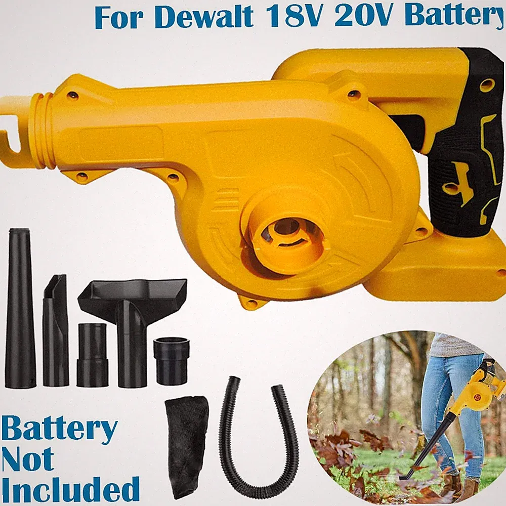 Akku Gebläse Sauger für Dewalt 18V 20V Werkzeug 20000 U/min Laubbläser mit Sack