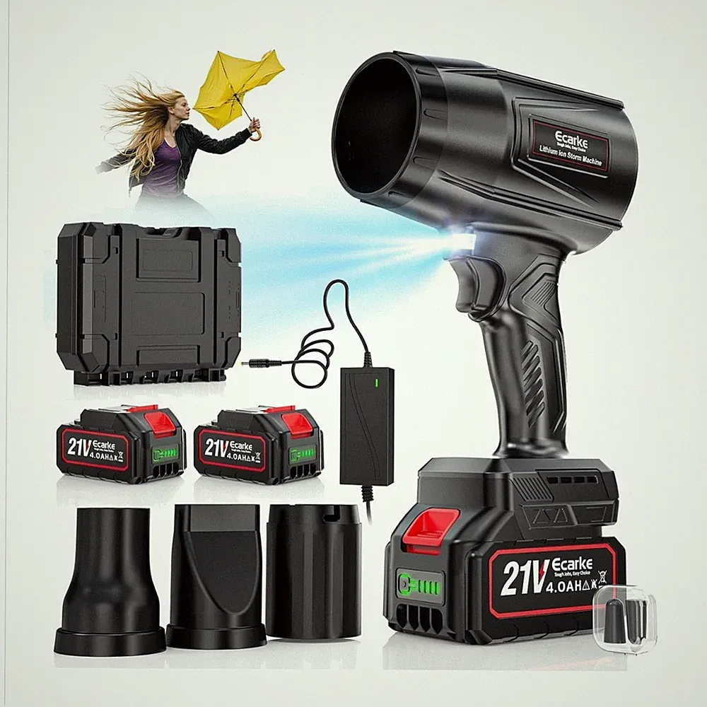 Akku-Gebläse Turbo 4000mAh 80000U/Min 60m/s Laubbläser Garten Outdoor