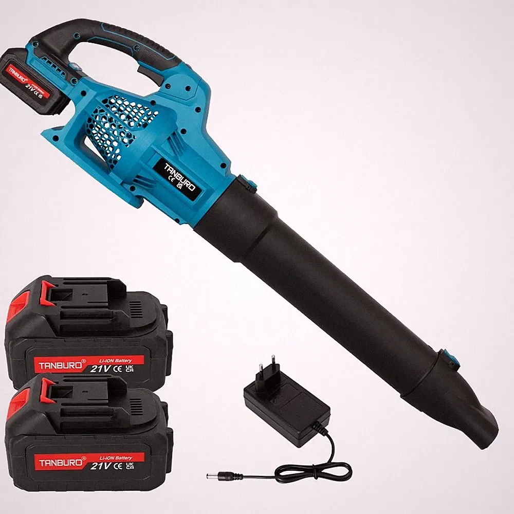 Akku Laubbläser 6Gänge Gebläse Laubgebläse Elektro Mit 2 Akkus Für 21V Makita DE