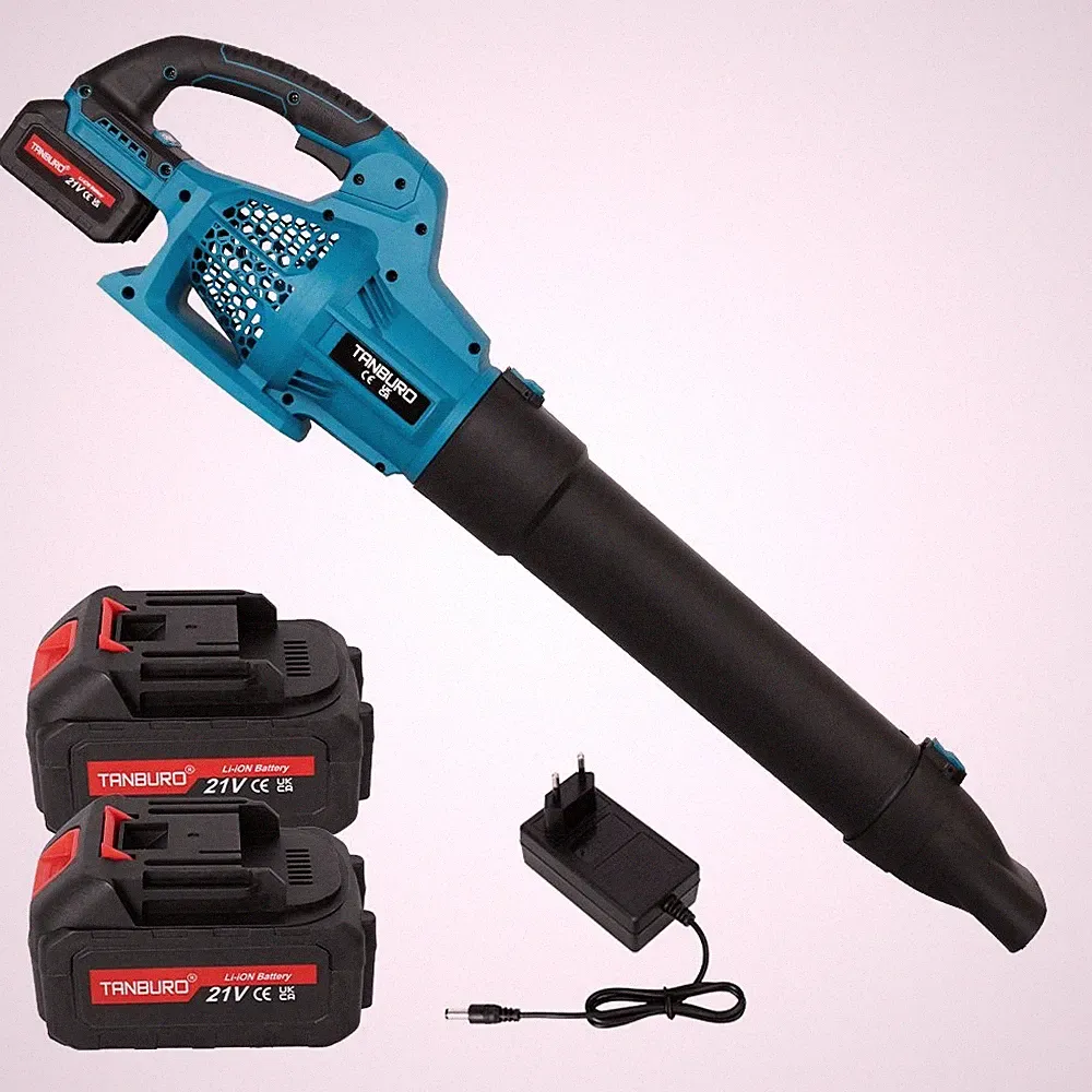 Akku Laubbläser 6Gänge Gebläse Laubgebläse Elektro Mit 2 Akkus Für 21V Makita DE