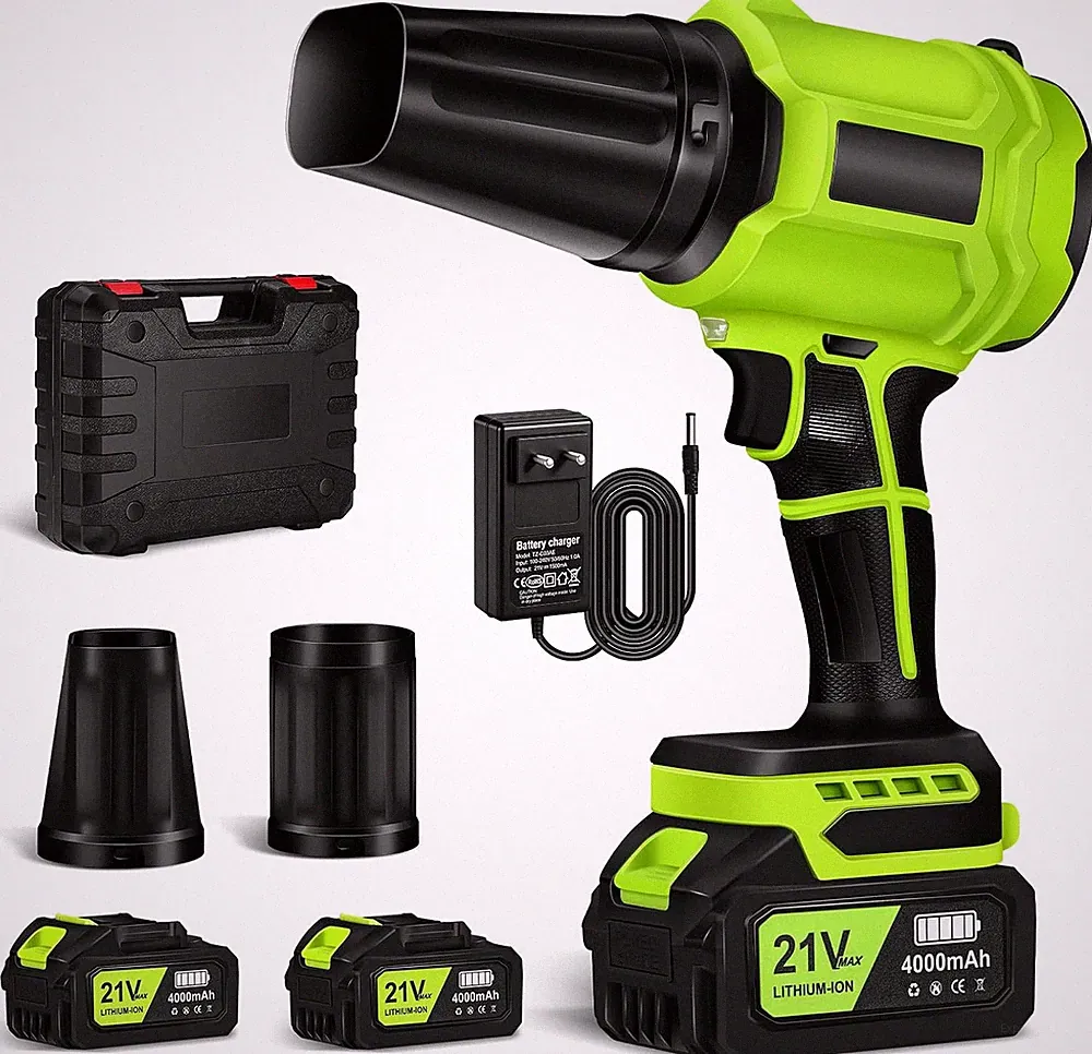 Akku-Laubbläser, Akku-Gebläse Turbo Mit 2X4.0Ah Akkus, 800,000 U/Min, 65M/S Luft