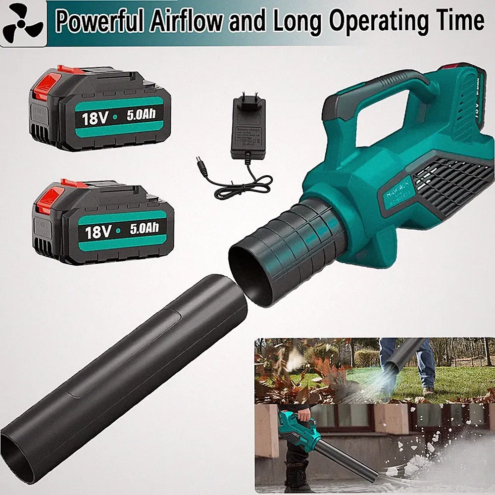 Akku-Laubbläser für Makita 18-V-Akku, langes Kabel, 2-Stufen-Modus