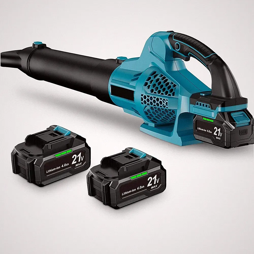 Akku Laubbläser Gebläse Laubsauger Mit 0/2 Akkus und Ladegerät Für 21V Makita DE