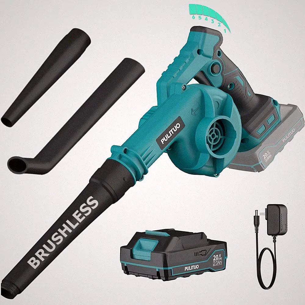 Akku Laubbläser kompatibel mit Makita 18V Compact, blau 1 Akku