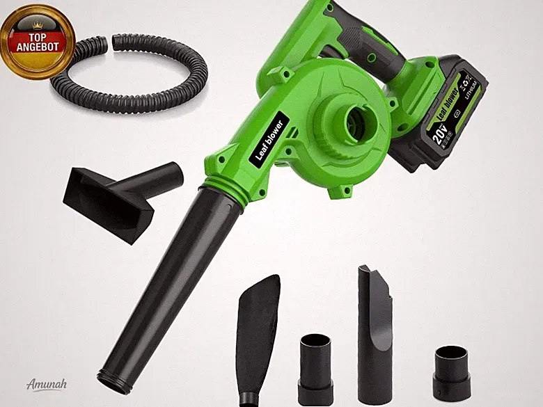 Akku-Laubbläser & Laubsauger 2-in-1 mit 4.0 Akkus für Gartenreinigung