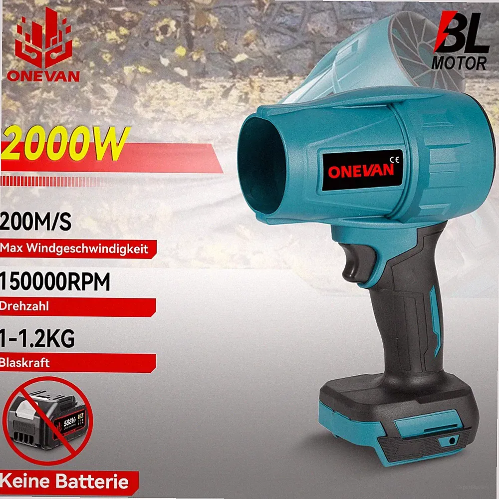 Akku Laubbläser Turbo Gebläse Jet Fan Für Makita 18V Akku Laubgebläse Bläser