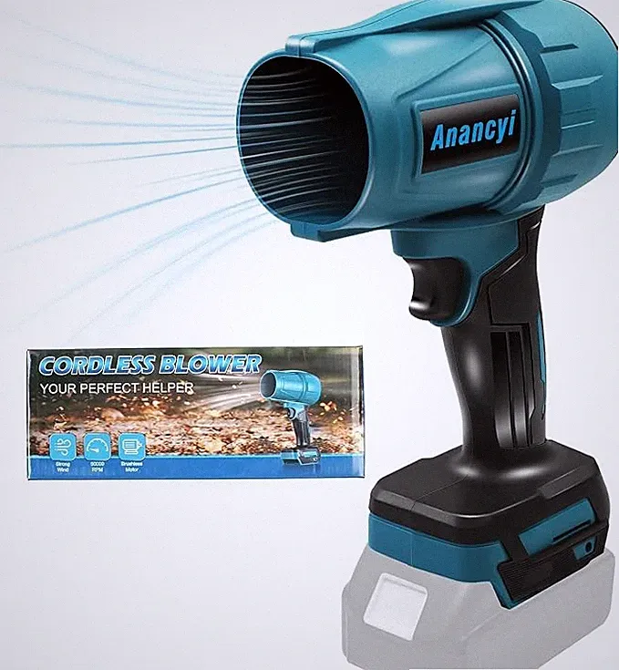 Akku Laubbläser Turbo Jet Gebläse 550km/h Bürstenlos Für Makita 18V Akku DE