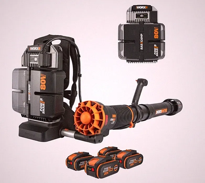 Akku-Rucksackgebläse WORX WG572E Mit 4 Batterien 4.0 Ah Und Ladegerät