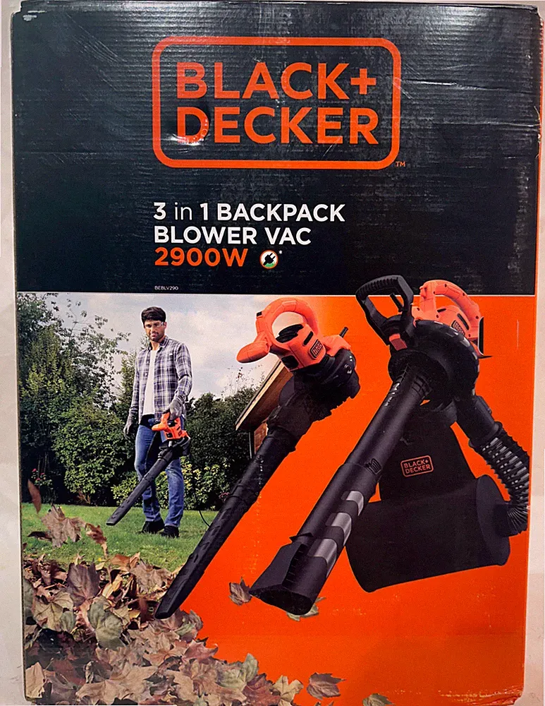 Black+Decker 3-in-1 Elektro-Laubsauger & Laubbläser
