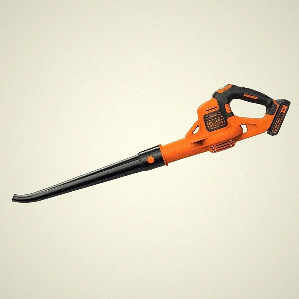 Black+Decker Akku-Laubbläser Gartenbläser Blasgerät inkl. Akku + LG - GWC1820PC