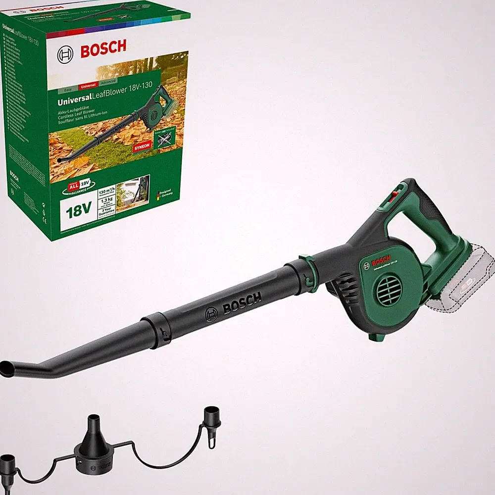 Bosch Akku‑Laubbläser UniversalLeafBlower 18V‑130, schnell & einfach, ohne Akku
