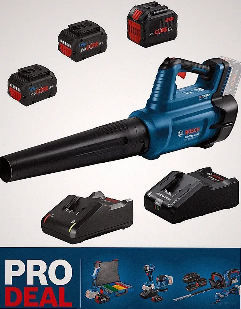 Bosch Professional Akku-Laubbläser GBL 18V-750 mit/ohne Akku Ladegerät Halterung