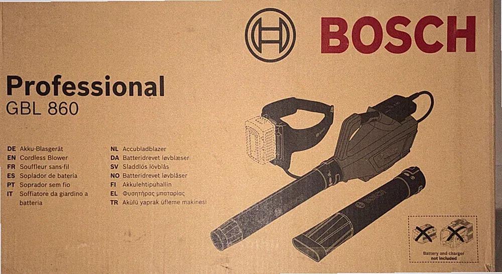 Bosch Professional GBL 860 Akku - Laubgebläse, 36V - Schwarz/Blau (0600916000)