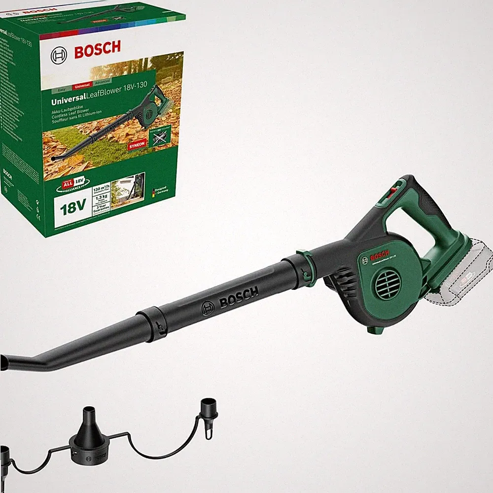 Bosch PXC Akku Laubbläser 18V-130 Garten, Schnellreinigung, Leicht