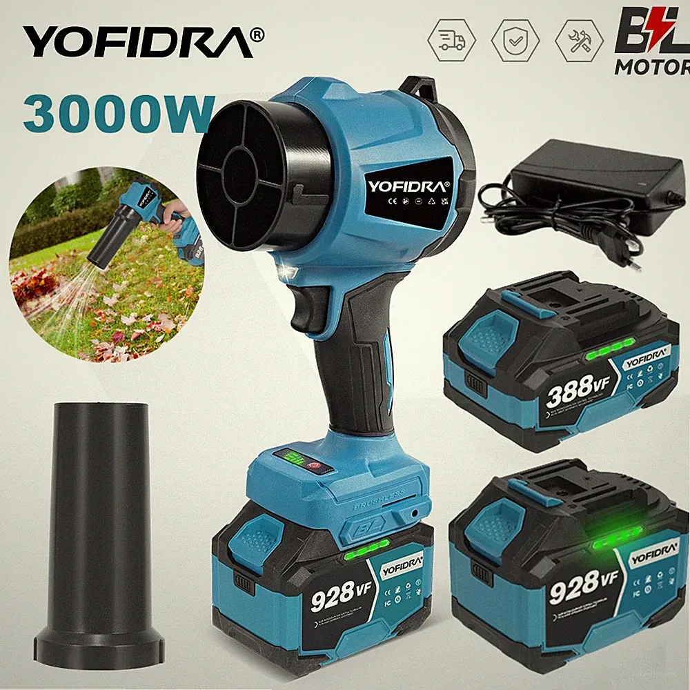 Bürstenlos Akku Bläser Turbogebläse Turbo Lüfter Luftgebläse Gebläse für Makita