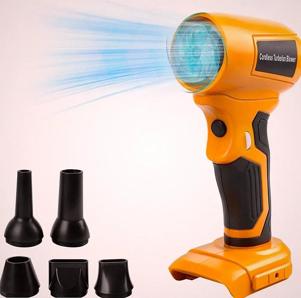Cordless Leaf Blower for Dewalt 20V Battery 130,000 RPM Jet Blower with 5 Nozzle