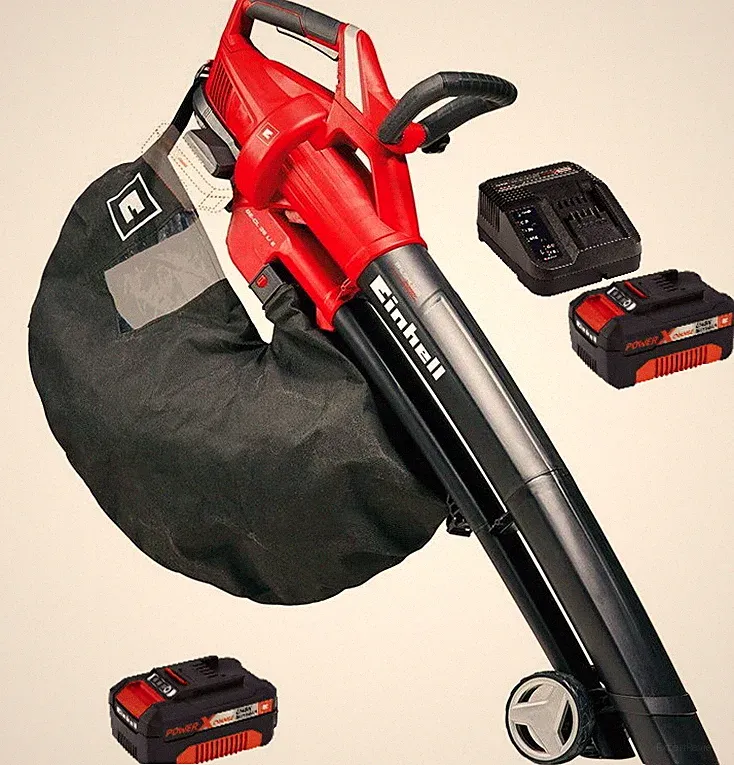 Einhell Akku Laubsauger PXC GE-CL 36 + Starterpack Lader mit 2 Akkus 4,0 Ah