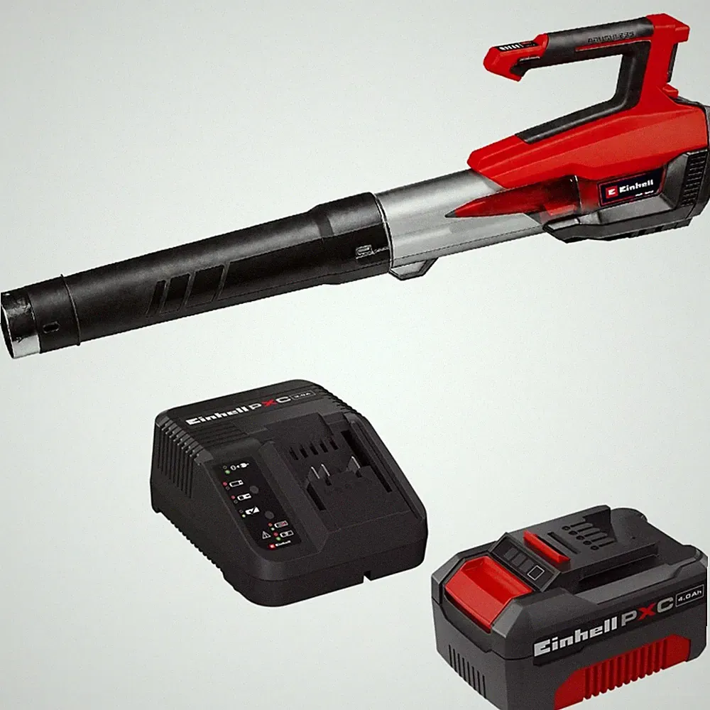 Einhell GP-LB 18/200 Li E Akku-Laubbläser Set mit 4,0-Ah-Akku und Ladegerät