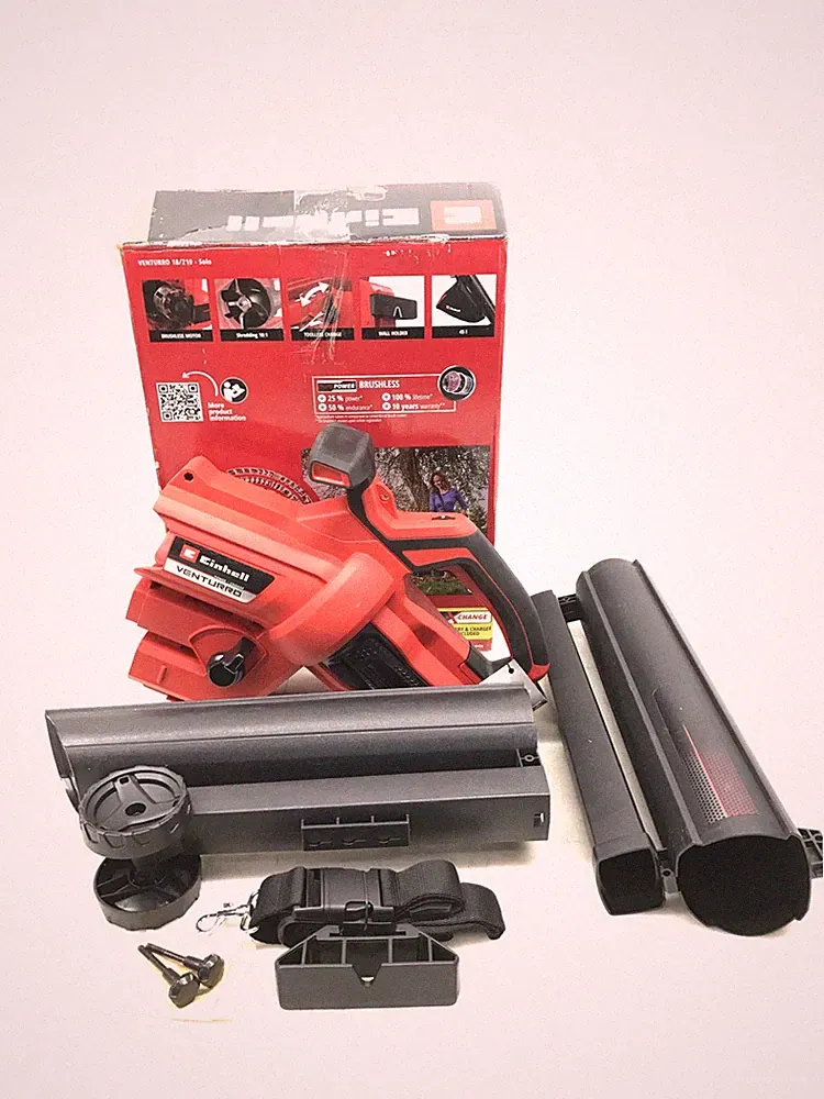 Einhell VENTURRO 18/210 Laubsauger mit Akku und Ladegerät - Schwarz/Rot