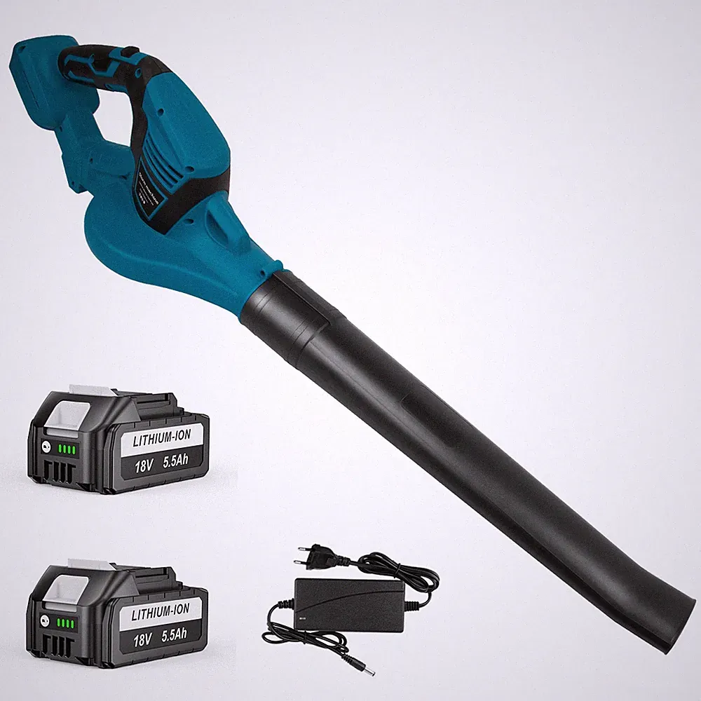 Für 18V Makita Akku Laubbläser Laubgebläse Gebläse Mit 2* Akkus & Ladegerät