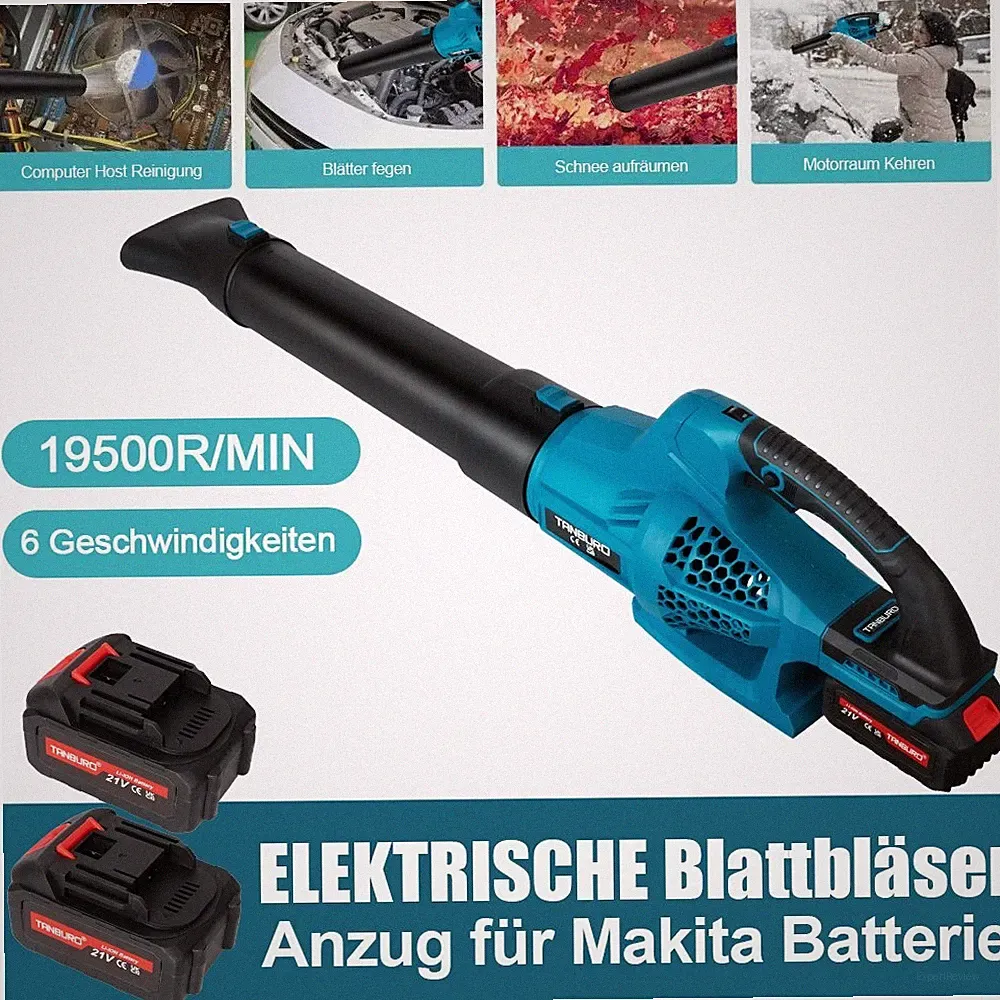 Für 21V Makita Akku Laubbläser Gebläse Laubgebläse Bläser Mit 2*Akkus& Ladegerät