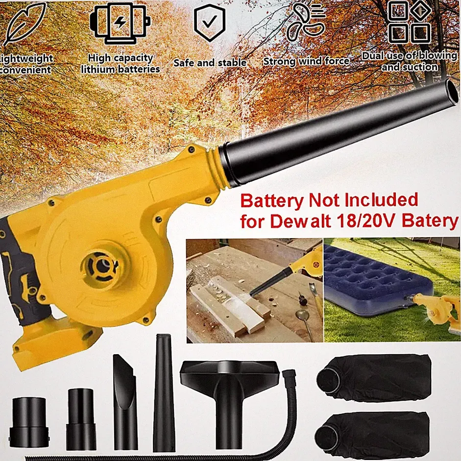 Für Dewalt 18/21V Laubbläser Laubbläse Akku Gebläse Laubbläser Sauger ohne Akku