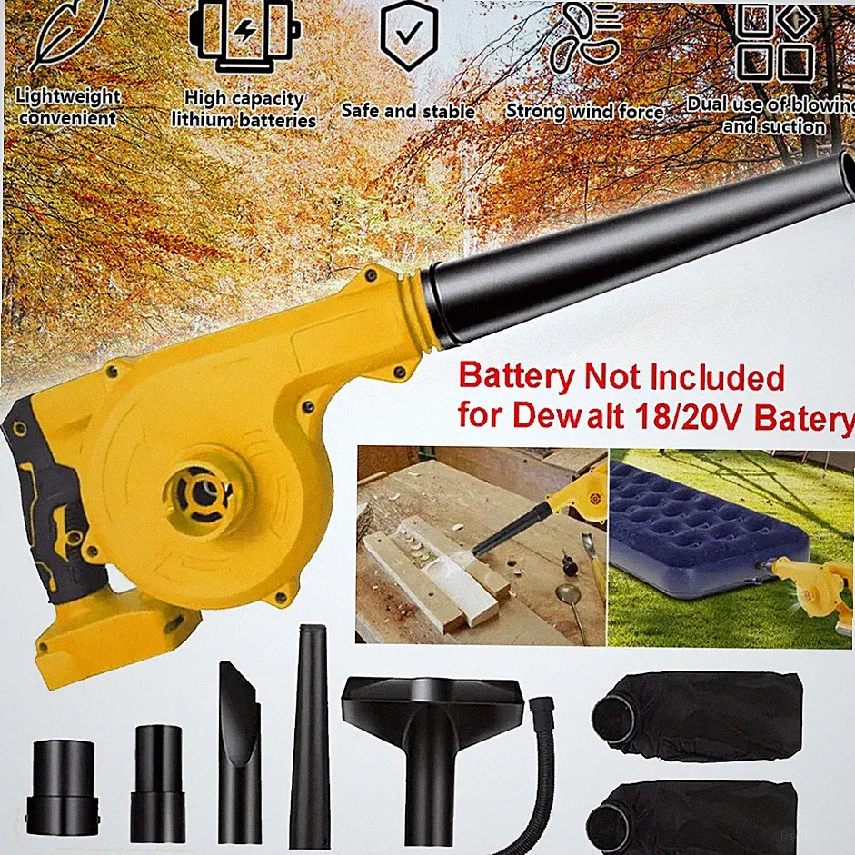 Für Dewalt 18/21V Laubbläser Laubbläse Akku Gebläse Laubbläser Sauger ohne Akku