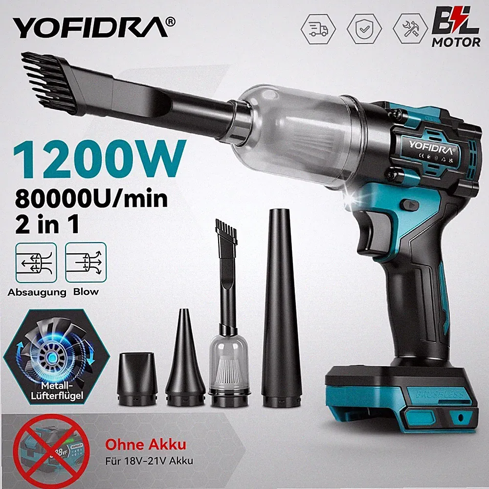 Für Makita 18V Akku Staubbläser Air Duster Laubbläser Turbogebläse Gebläse 2IN1