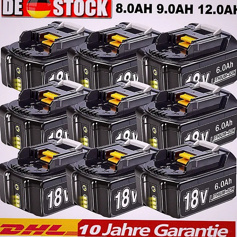 Für Makita Akku 18V 6Ah 9Ah 12Ah BL1860B BL1850B BL1830B BL1860 BL1840 BL1815 NX