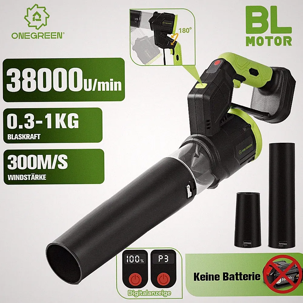 Für Makita Akku Bläser Laubbläser Turbogebläse Handgebläse Luftgebläse w/ 2 Düse