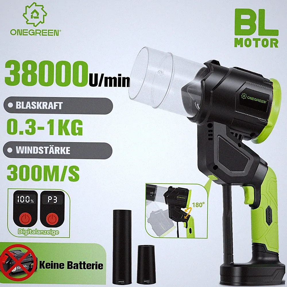 Für Makita Akku Bläser Laubbläser Turbogebläse Handgebläse Luftgebläse W/ 2 Düse