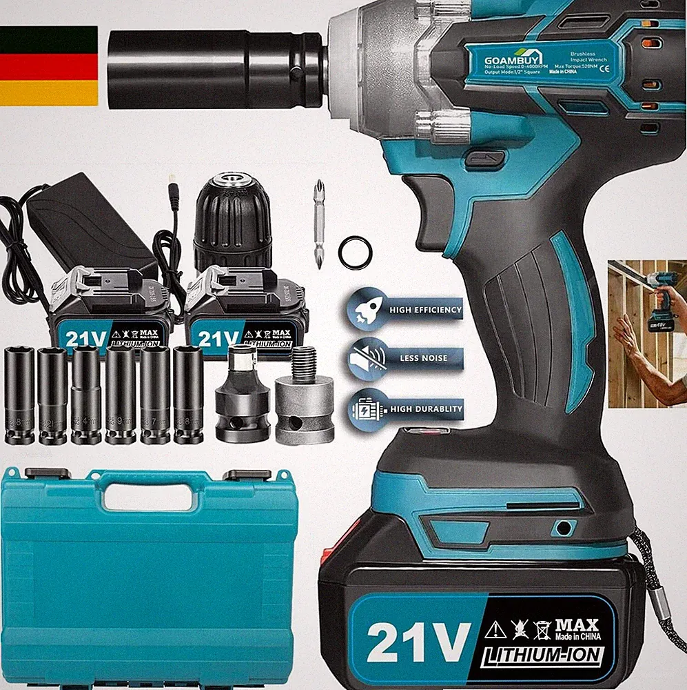 Für Makita Akku Schlagschrauber bürstenlos - Komplett mit Akku & Ladegerät | NEU