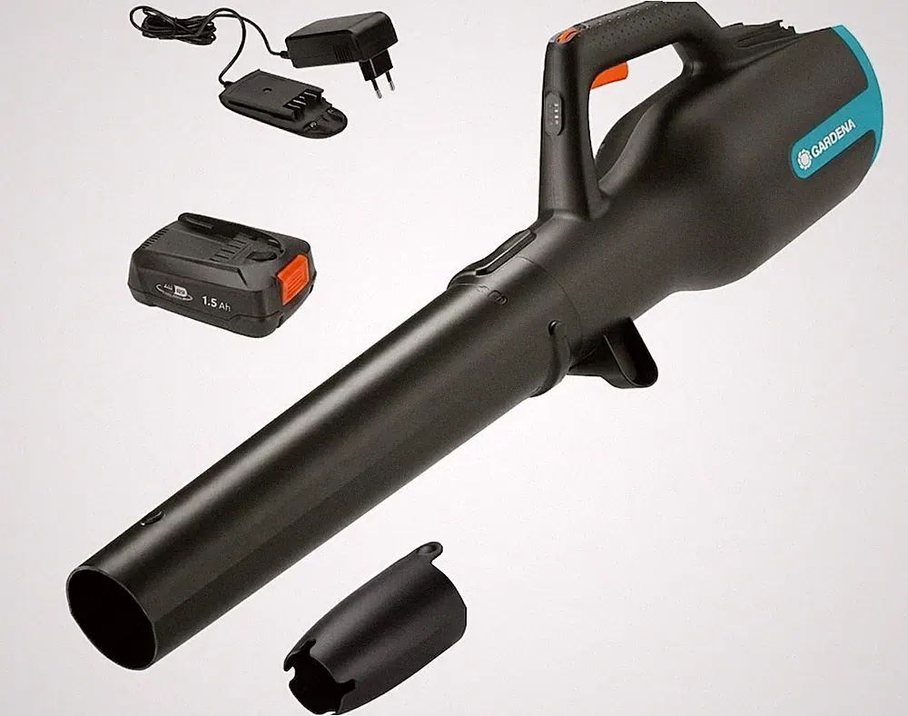 GARDENA PowerJet 18V P4A Akku-Bläser - Grau mit Akku und Ladegerät, Laubbläser
