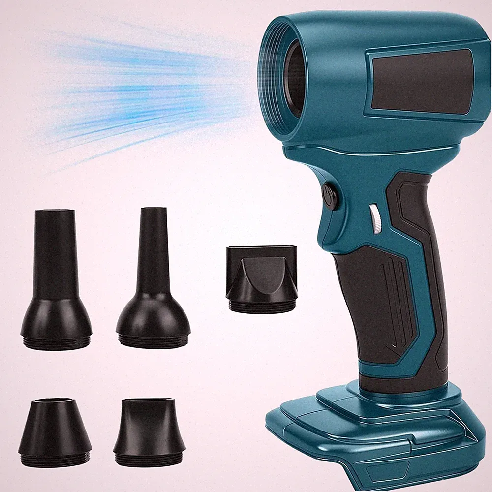 Gebläse Kompatibel mit Makita 18V Akkus, Mini Laubbläser mit 5 Düsen, 30 m/s...