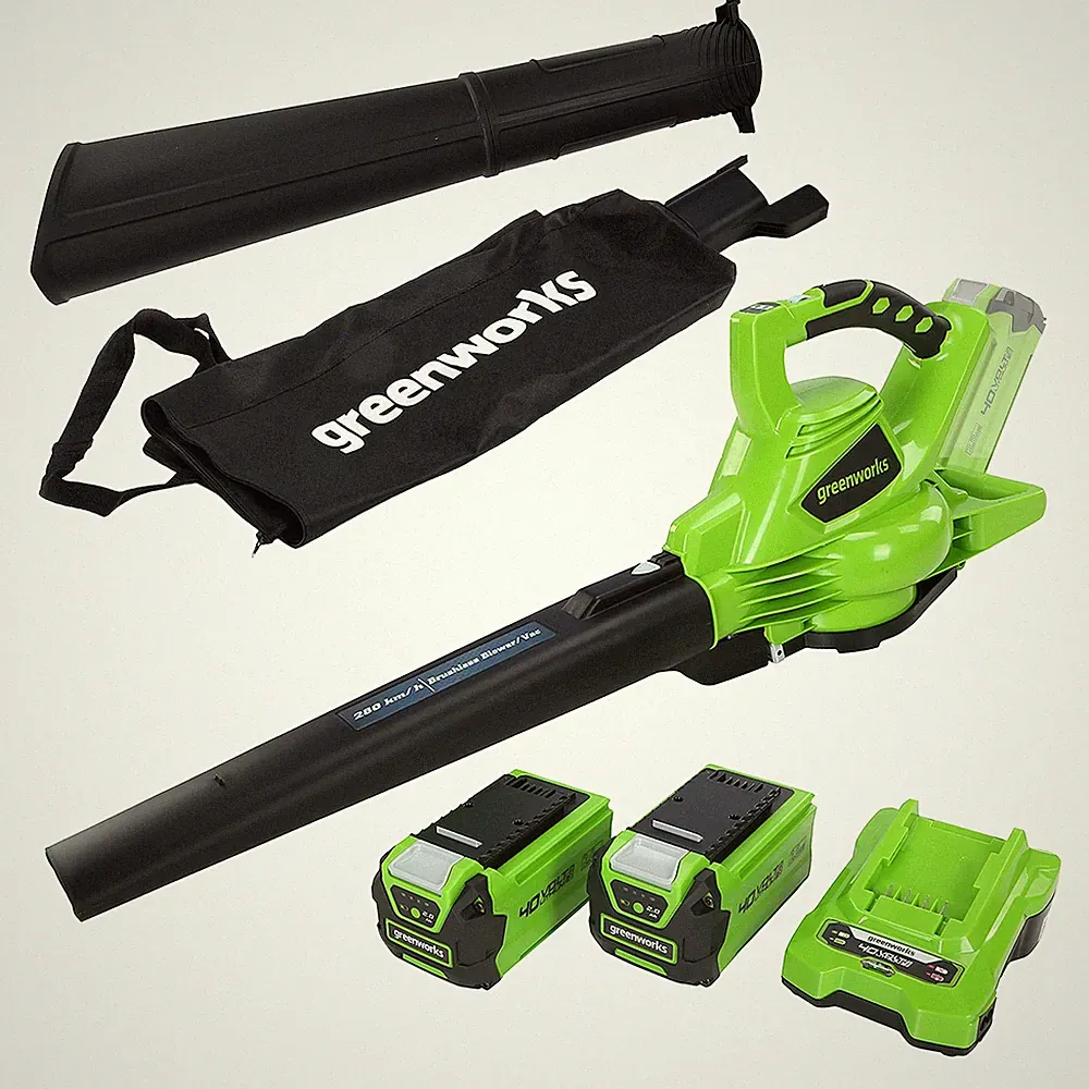 GREENWORKS 24227 Laubbläser/-sauger 40 V, bürstenlos, Set