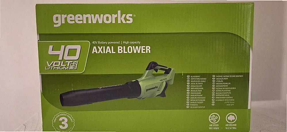 Greenworks 40V Akku Laubbläser 193km/h mit Akku & Ladegerät