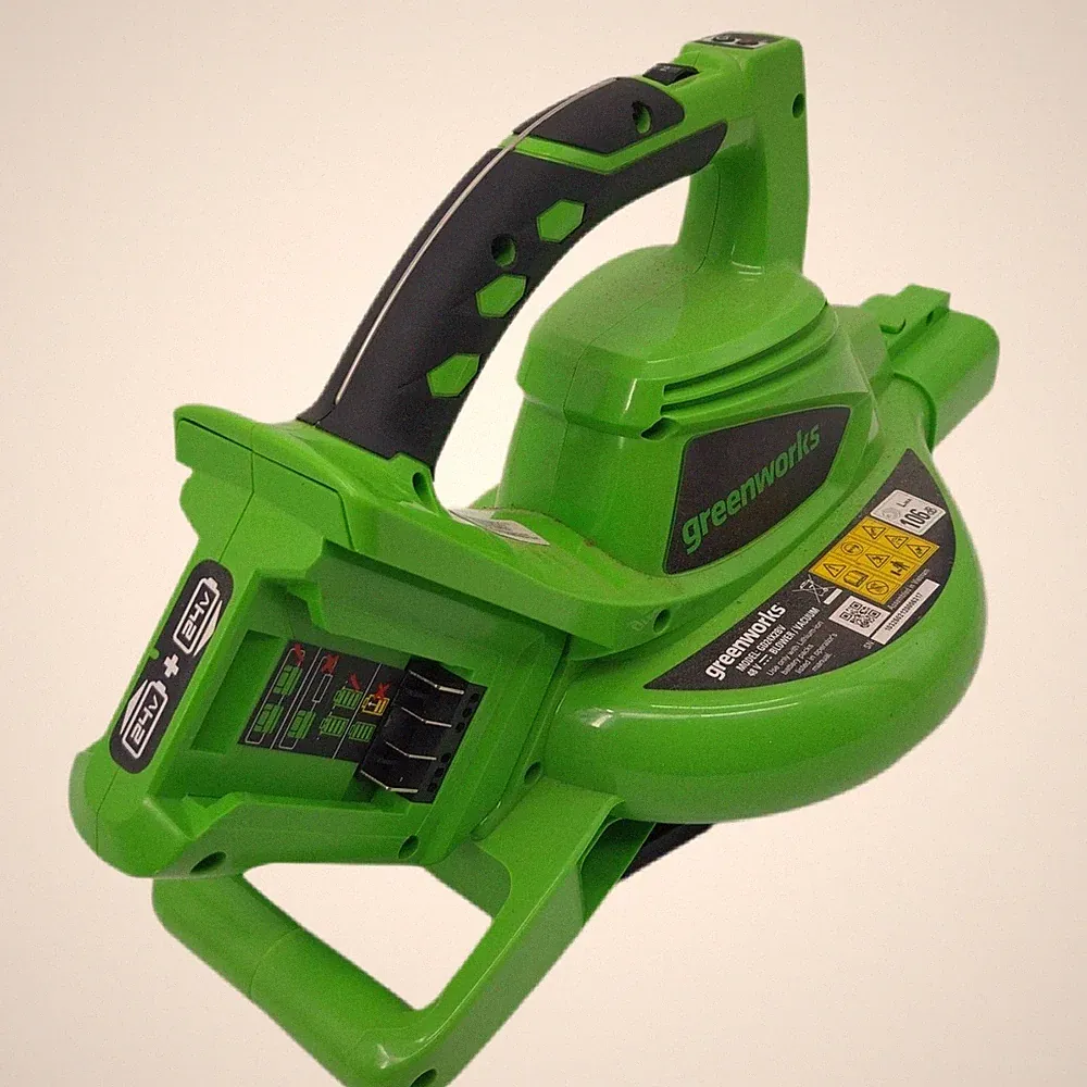 Greenworks 48V(24V x 2) Akku Laubsauger / Laubbläser mit Schultergurt, bürstenlo
