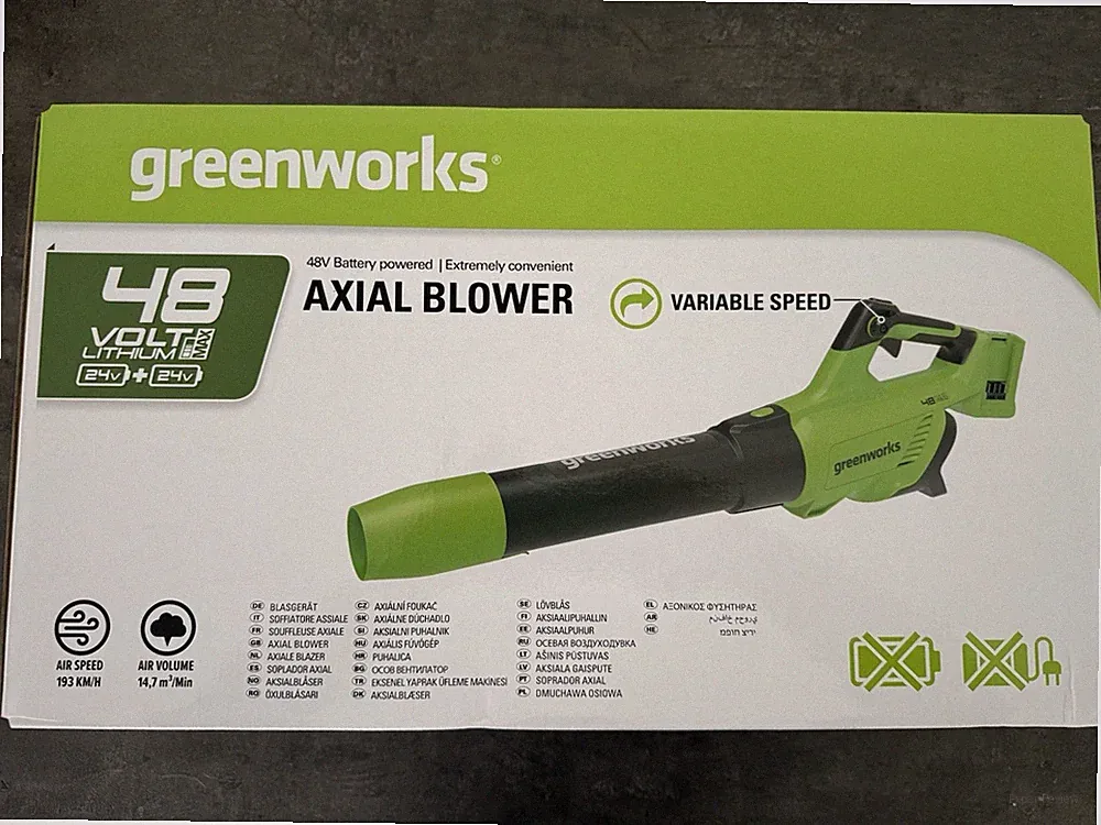 Greenworks 48V Akku-Laubbläser (Axial Blower) – NEU & OVP Gartengeräte