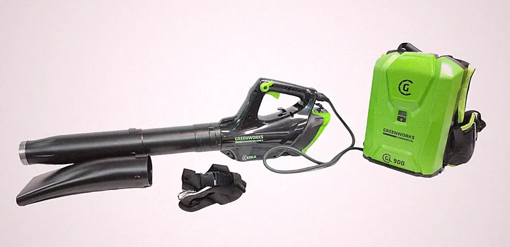 Greenworks 82 V Laubbläser GC82BLB Incl. Rucksack-Akku 82V 12,5Ah 900 Wh Bläser