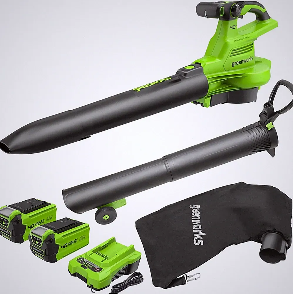 GREENWORKS GD40BVIIK2X LAUBBLÄSER LAUBSAUGER AKKU 40V