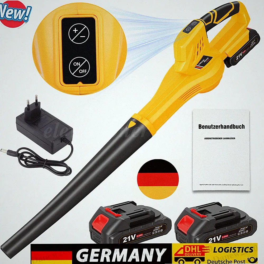 Kabelloser Laubbläser 158 CFM leicht & ergonomisch für Garten & Terrasse 2 Akku