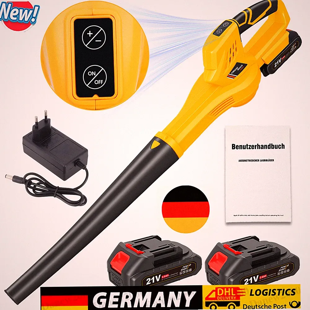 Kabelloser Laubbläser 158 CFM leicht & ergonomisch für Garten & Terrasse 2 Akku