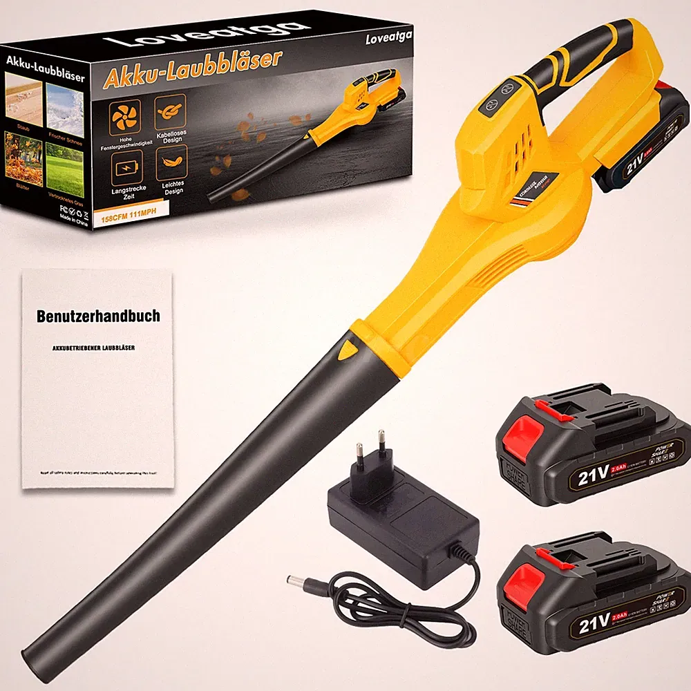 Kabelloser Laubbläser 158 CFM leicht & ergonomisch für Garten & Terrasse